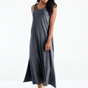J. JILL PURE | Maxi Dress Tank Dress Dark Gray Modal Blend Soft Long | Medium